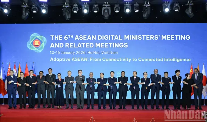 Các thành viên ASEAN tại Hội nghị Bộ trưởng số ASEAN (ADGSOM) lần thứ 6. Ảnh: TRẦN HẢI